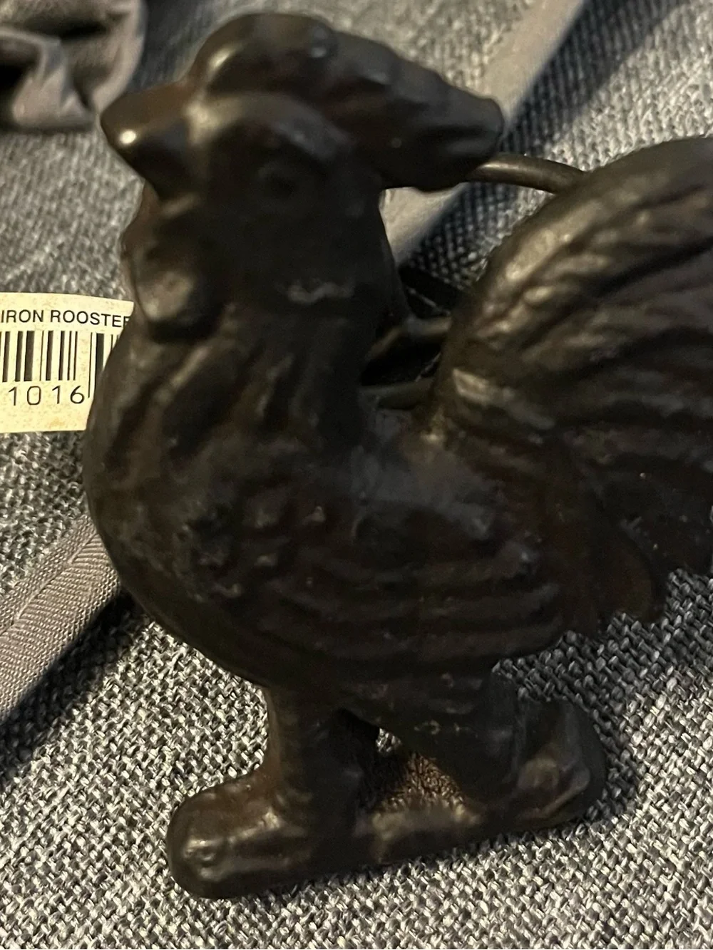 Napkin ring Black cast iron rooster napkin ring NWT